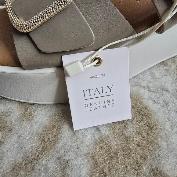 NWT Taupe Buckle Sandals Women's Sz 7.5 - Picture 3 of 6